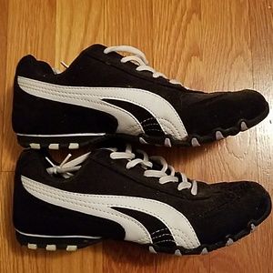 Black and white sneakers